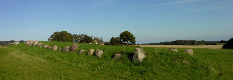 Panorama over langdyssen set fra nordvest. Klik på billedet for stor udgave.