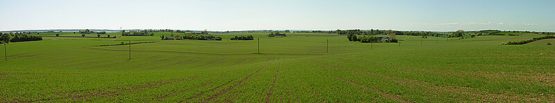 3: Panorama over de lavtliggende arealer sydvest for Målerhøj.